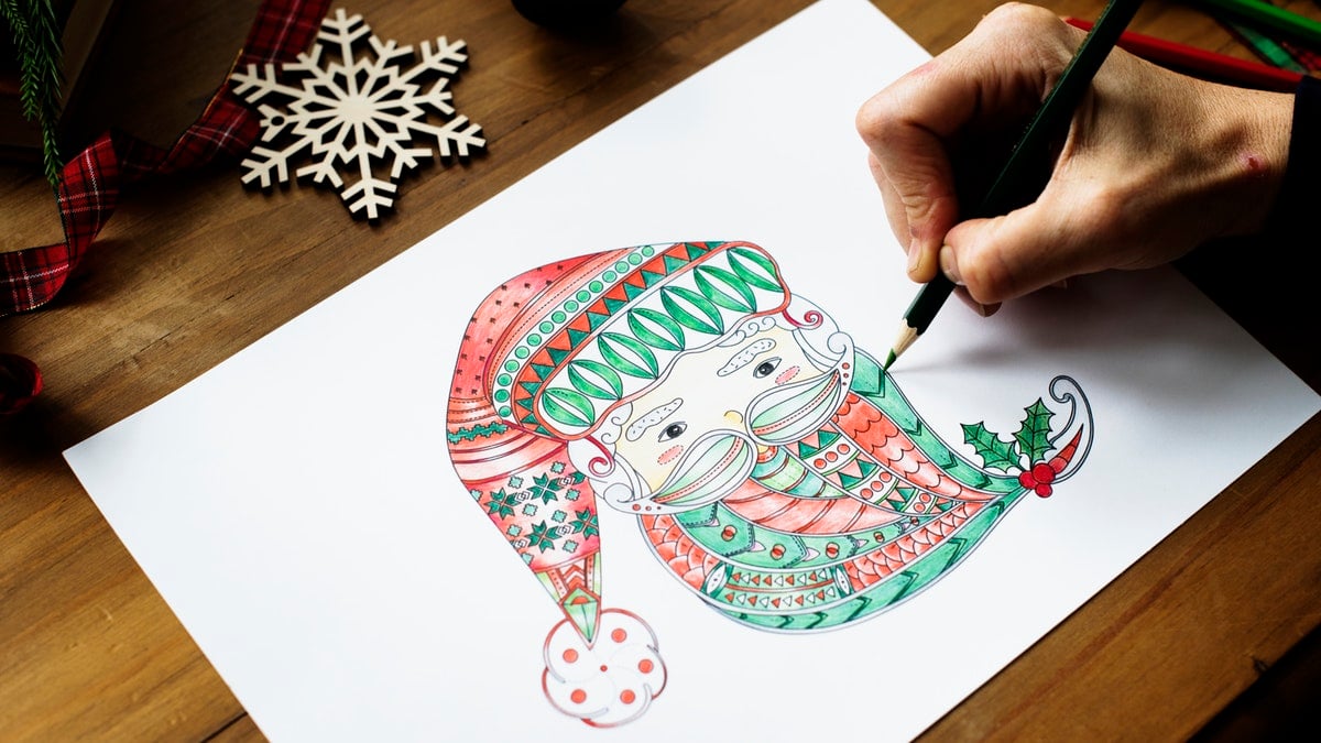 Papá Noel: Dibujos fáciles para colorear y pintar estas Navidades