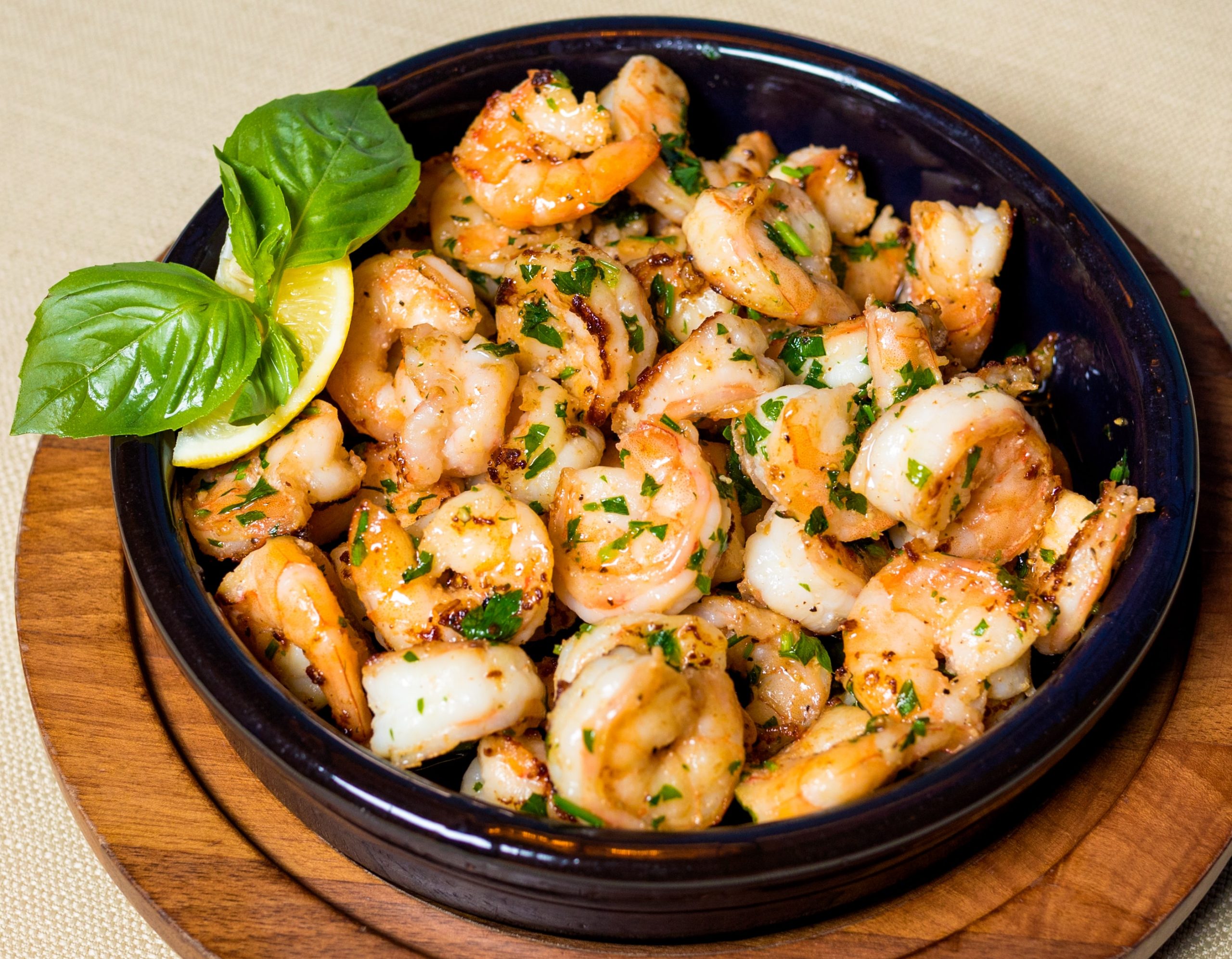 Plato de langostinos