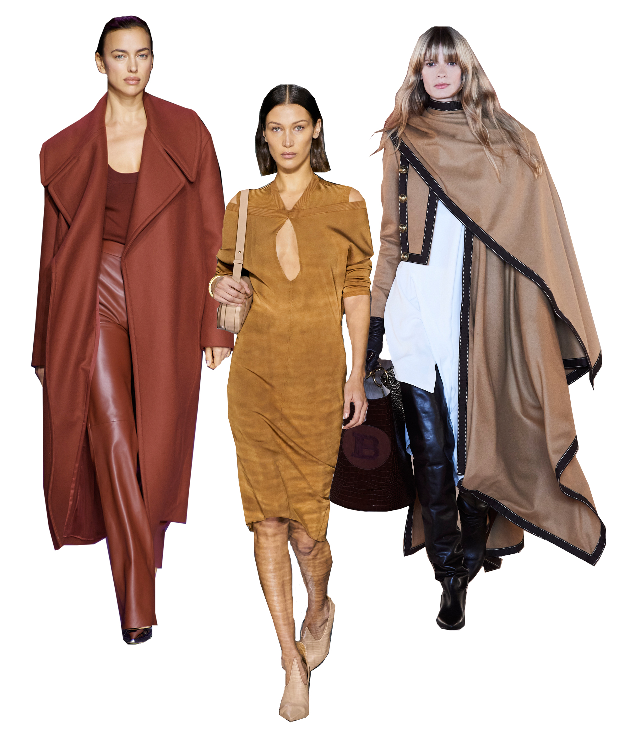 Colecciones otoño-invierno 2020/2021 de Hugo Boos, Burberry y Balmain/Imaxtree.