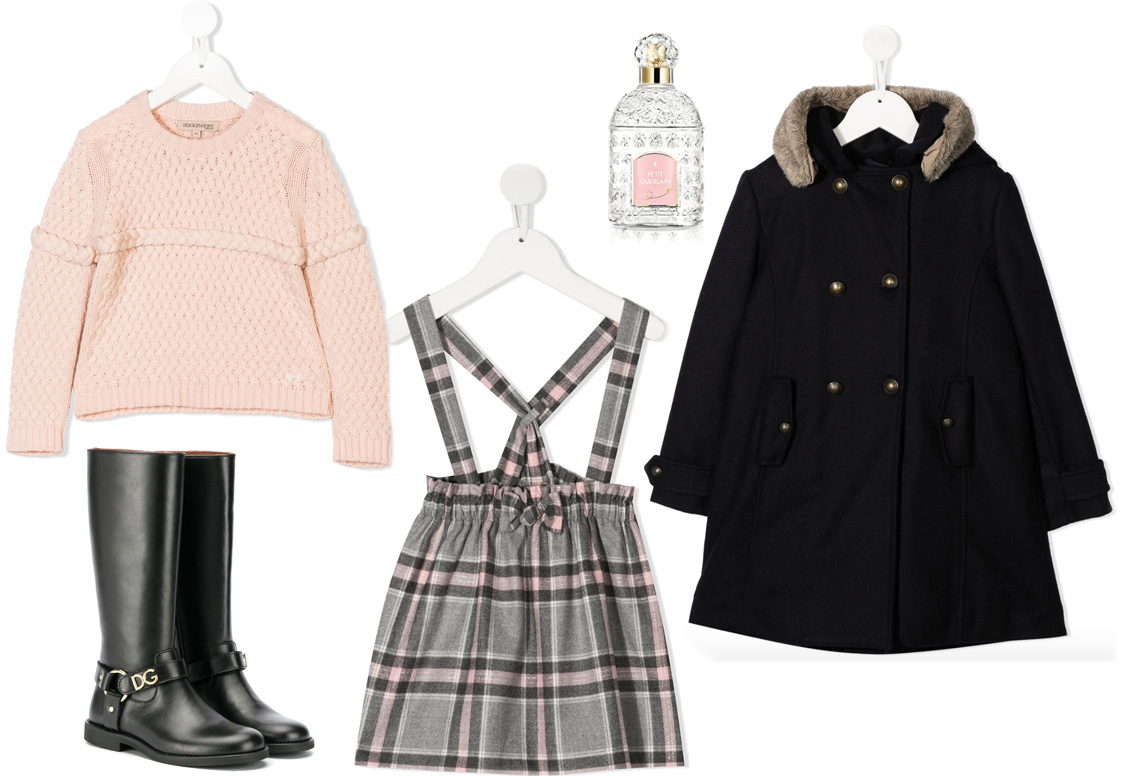 Tendencias de moda infantil, look de niña.