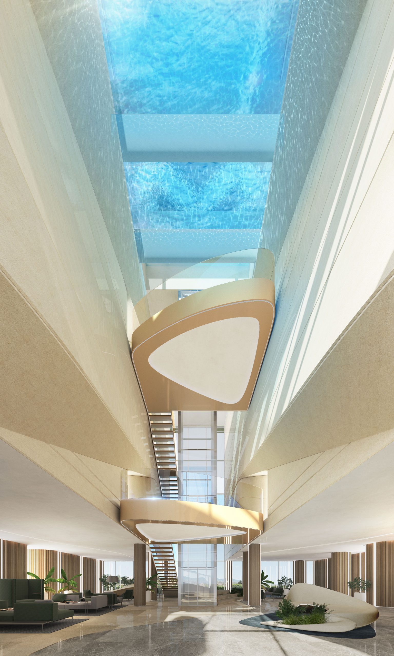 Lobby del edificio Liora
