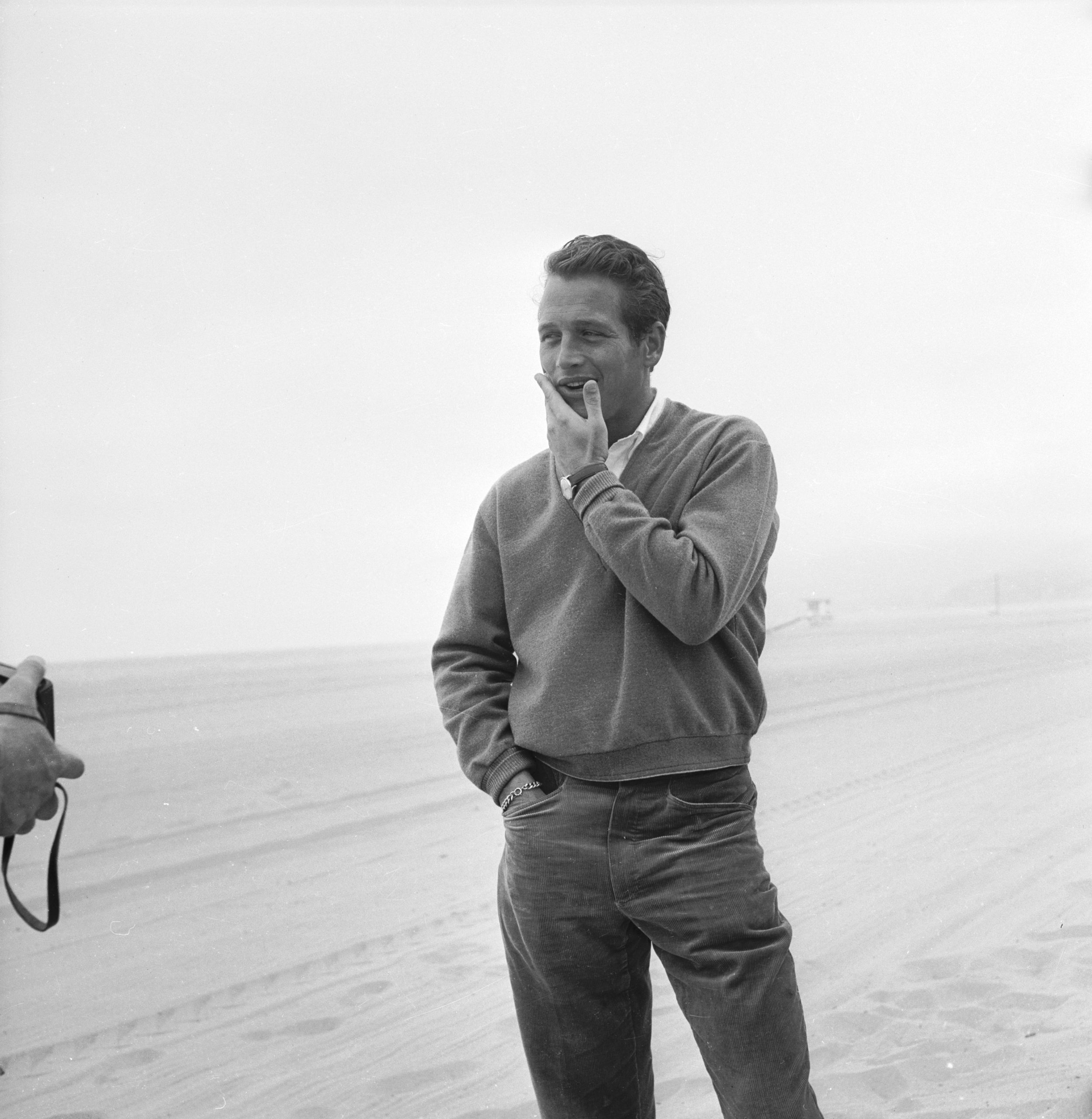 Paul Newman en la playa de 1958