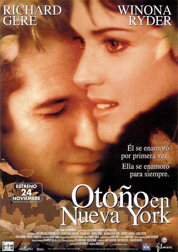 Cartel de la película Otoño en Nueva York