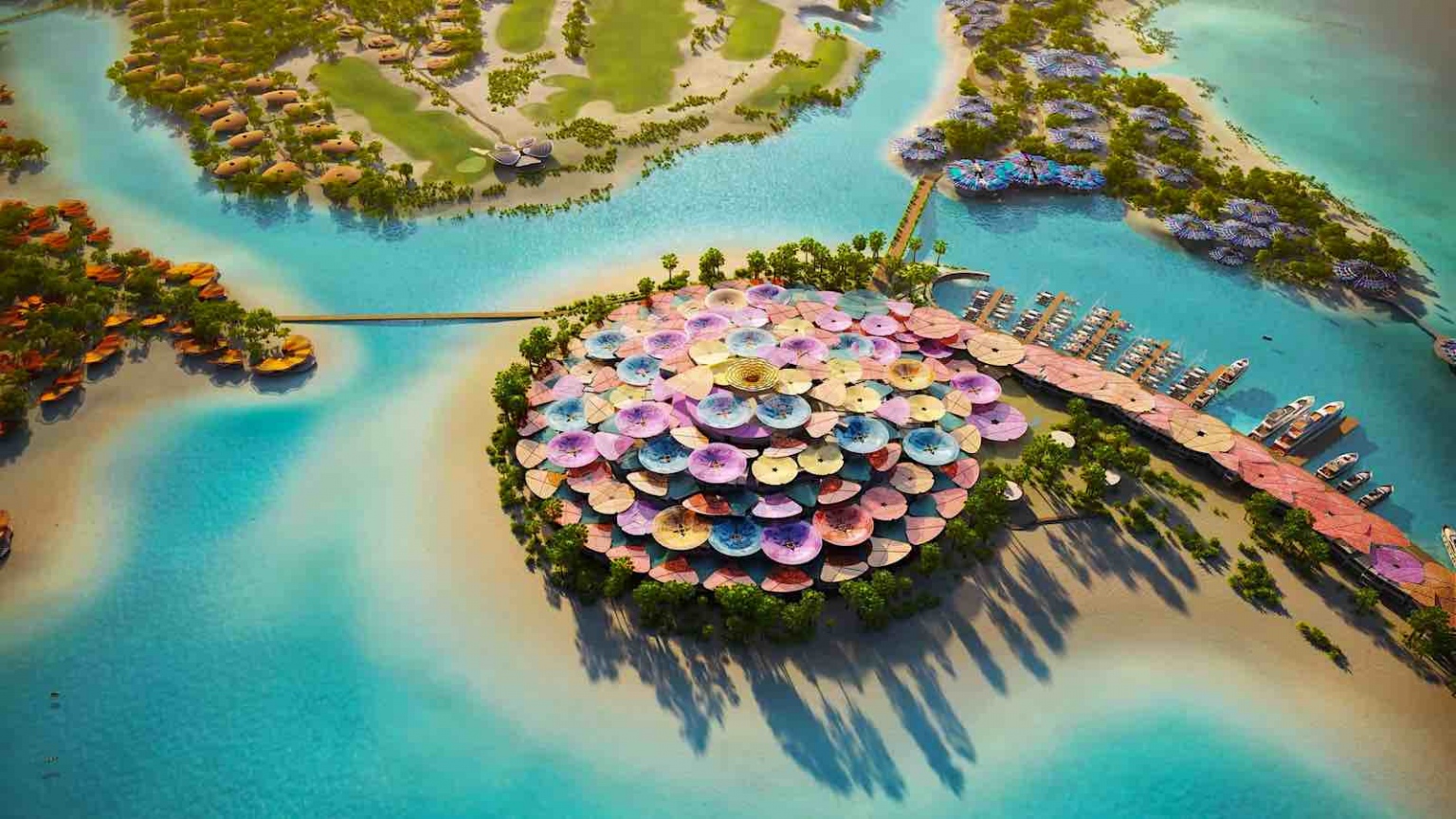 La isla delf&iacute;n en Arabia Saud&iacute;. /Foto: Fosters & Partners