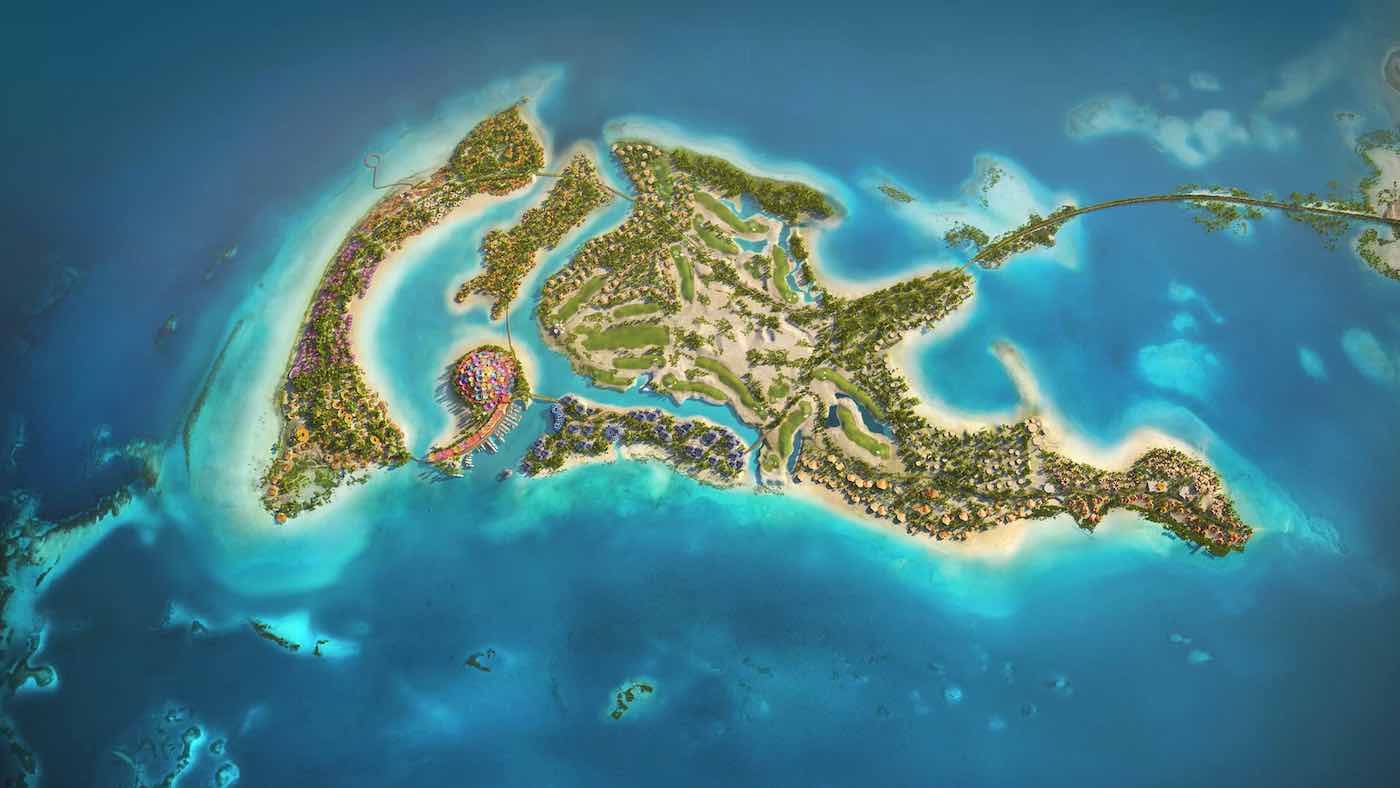 La isla delf&iacute;n en Arabia Saud&iacute;. /Foto: Fosters & Partners