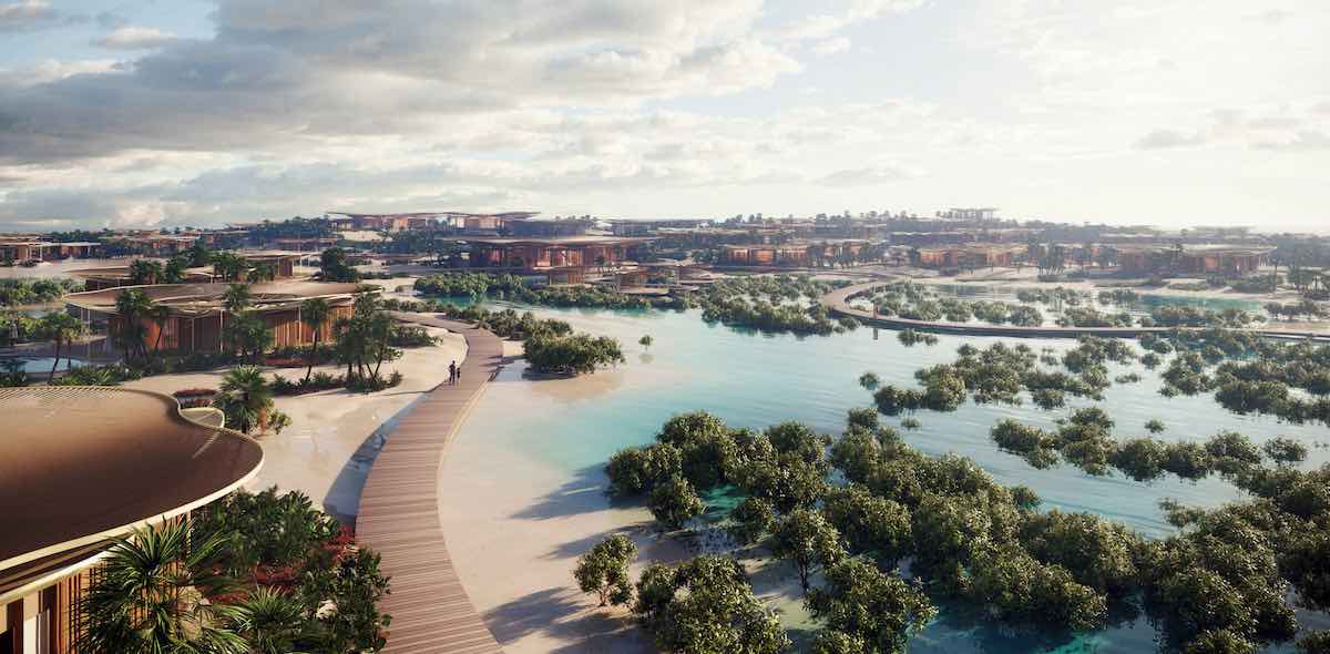 La isla delf&iacute;n en Arabia Saud&iacute;. /Foto: Fosters & Partners
