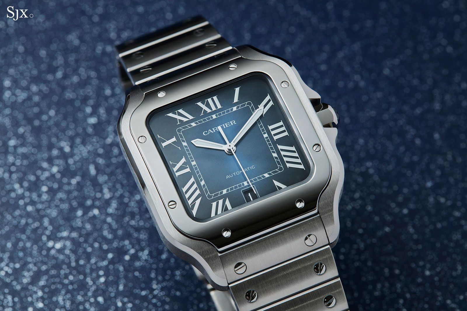 Cartier Santos blue dial
