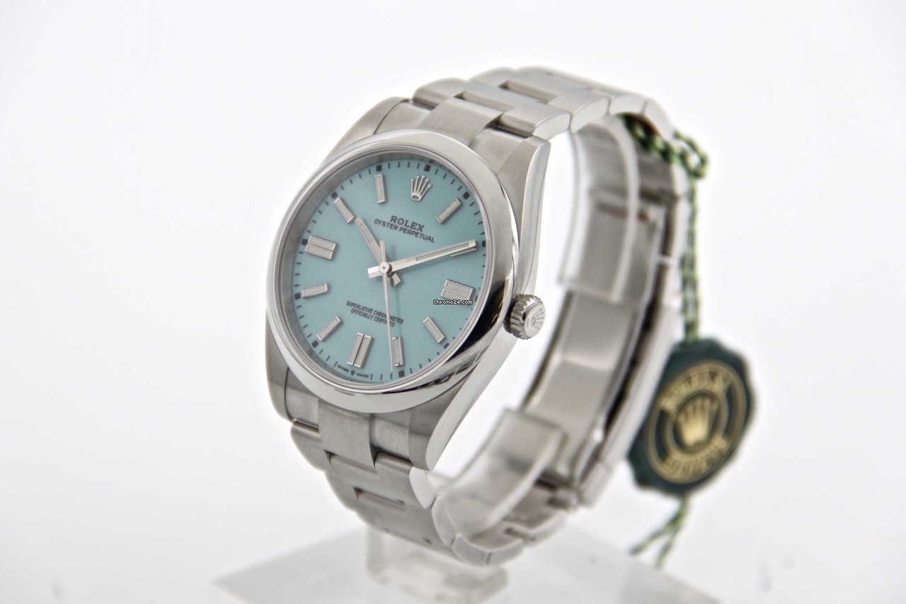 Rolex oyster perpetual ref 124300 blue Tiffany
