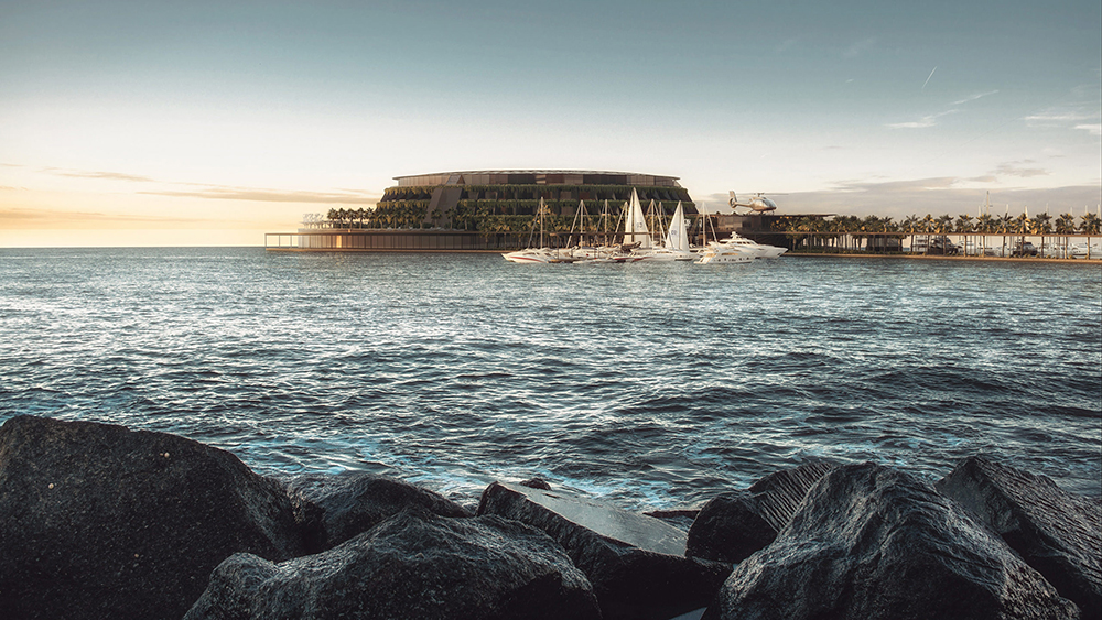 Eco-hotel flotante