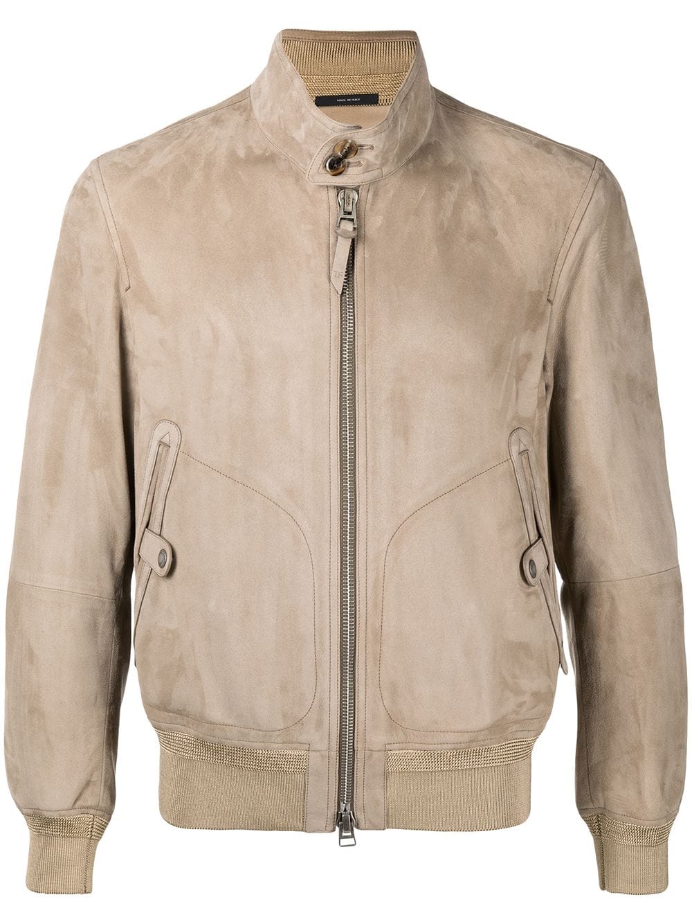 Chaqueta de ante beige de Tom Ford / Foto: Farfetch