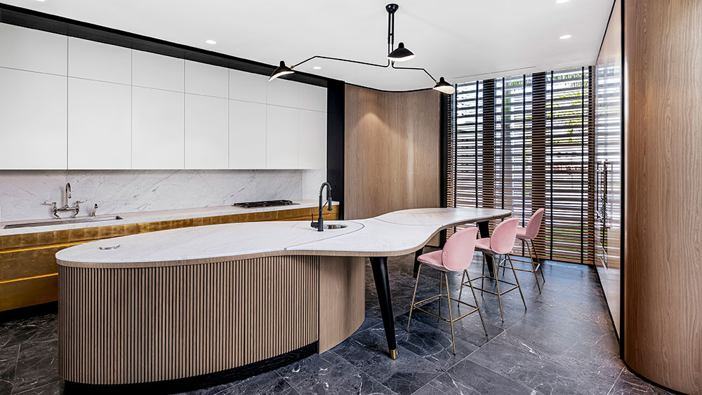 Cocina de la mansi&oacute;n en Lakeview Drive
