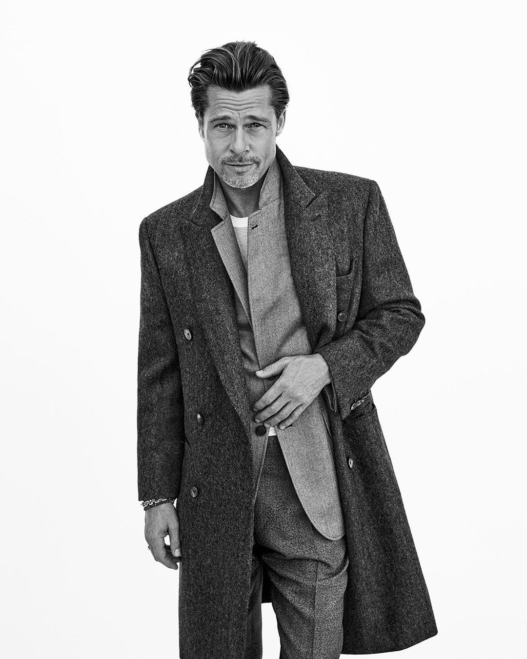 Brad Pitt llevando la colecci&oacute;n oto&ntilde;o-invierno 2020 de Brioni