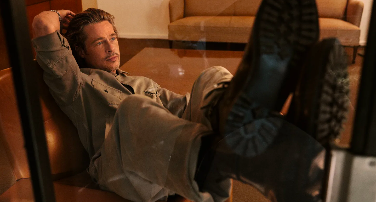 Brad Pitt llevando la colecci&oacute;n BP Signature de Brioni