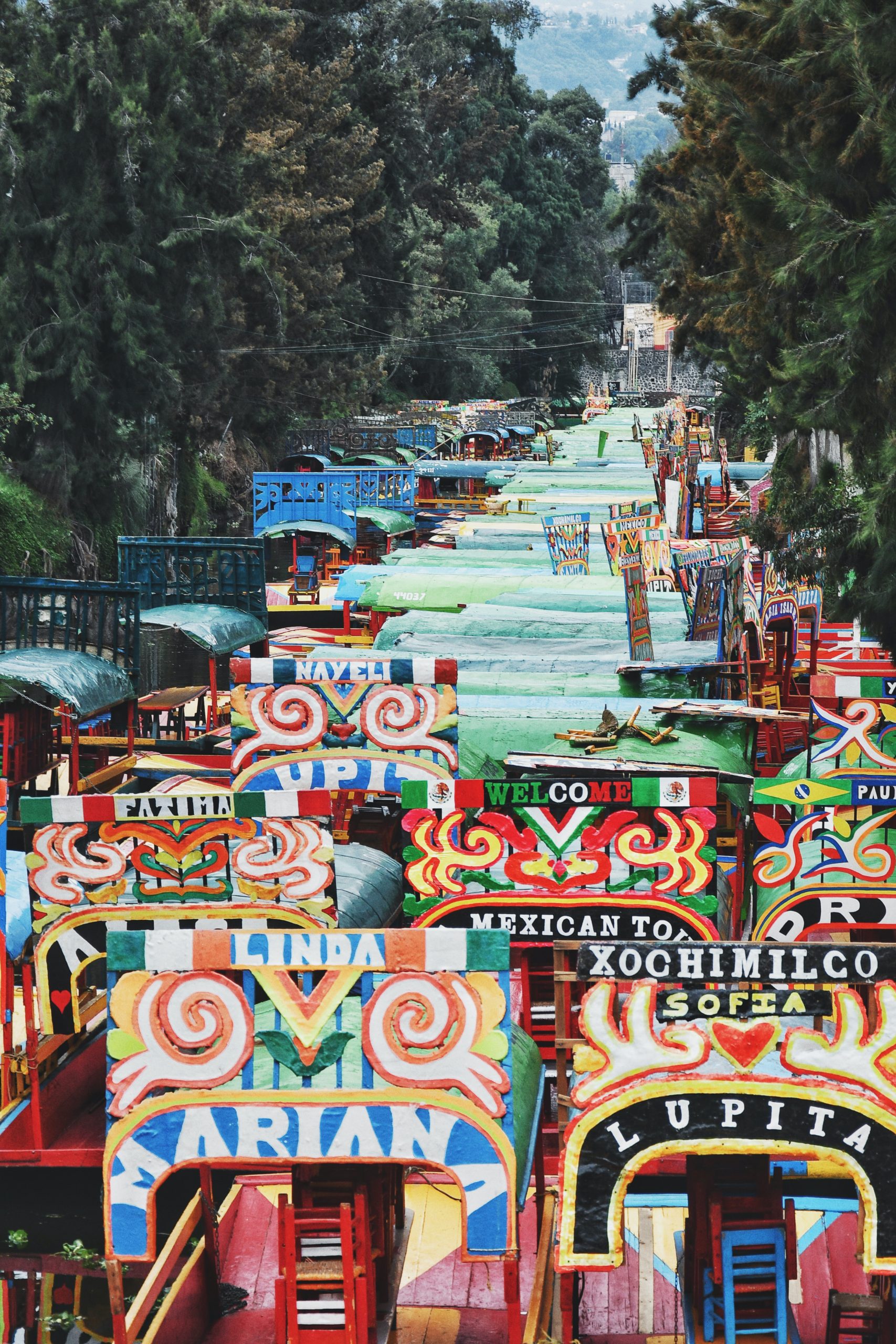 Trajineras en Xochimilco