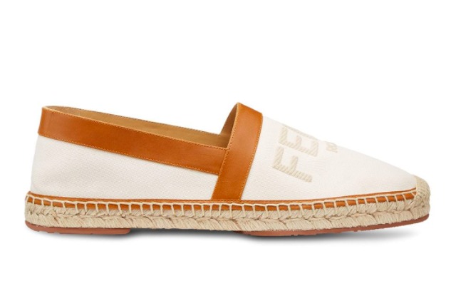 Alpargatas con dise&ntilde;o de dos tonos de Fendi