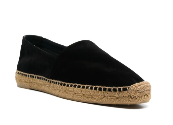 Alpargatas de ante con suela de rafia de Saint Laurent