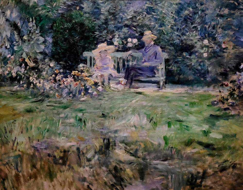 Lecci&oacute;n en el jard&iacute;n, de Berthe Morisot