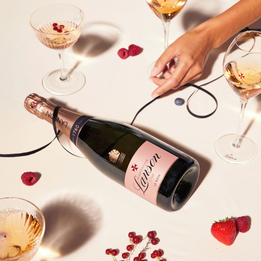 Botella de champán de Lanson