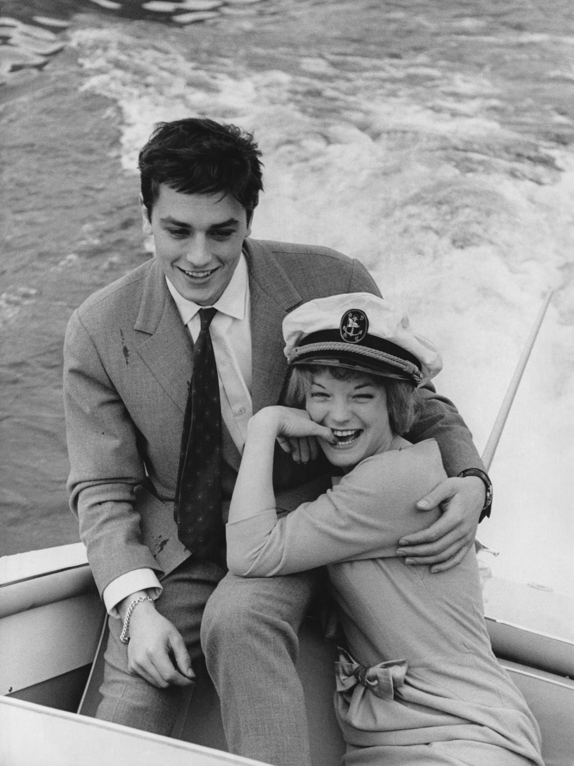 Alain Delon en el lago Lugano de Italia en 1959 / Foto: Getty Images