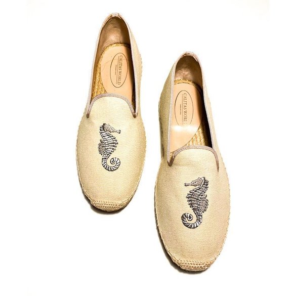 ESPADRILLES HOMBRE BEIGE 2A, CABALLITO DE MAR EN PLATAs