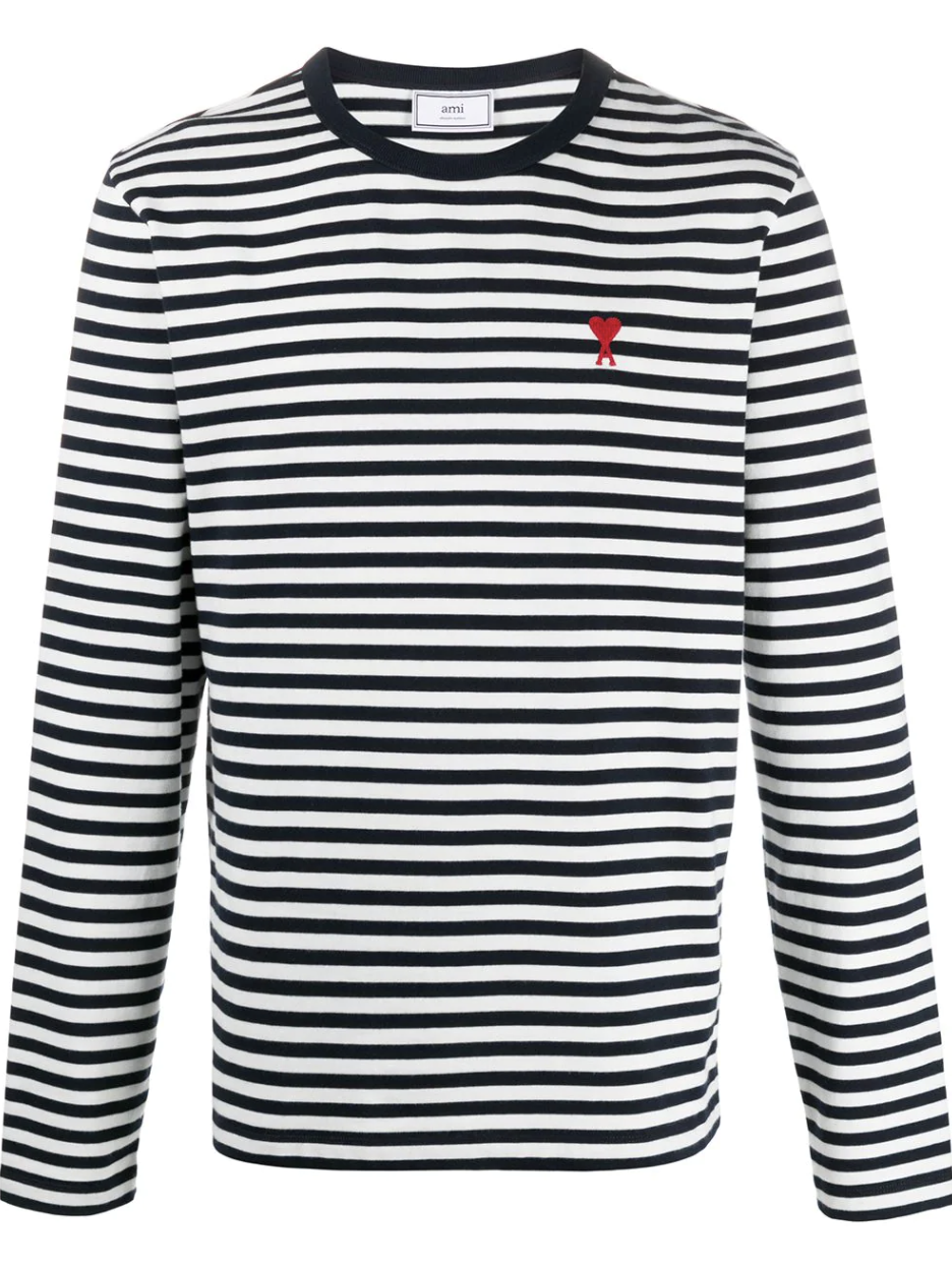Camiseta de rayas de AMI Paris / Foto: Farfetch