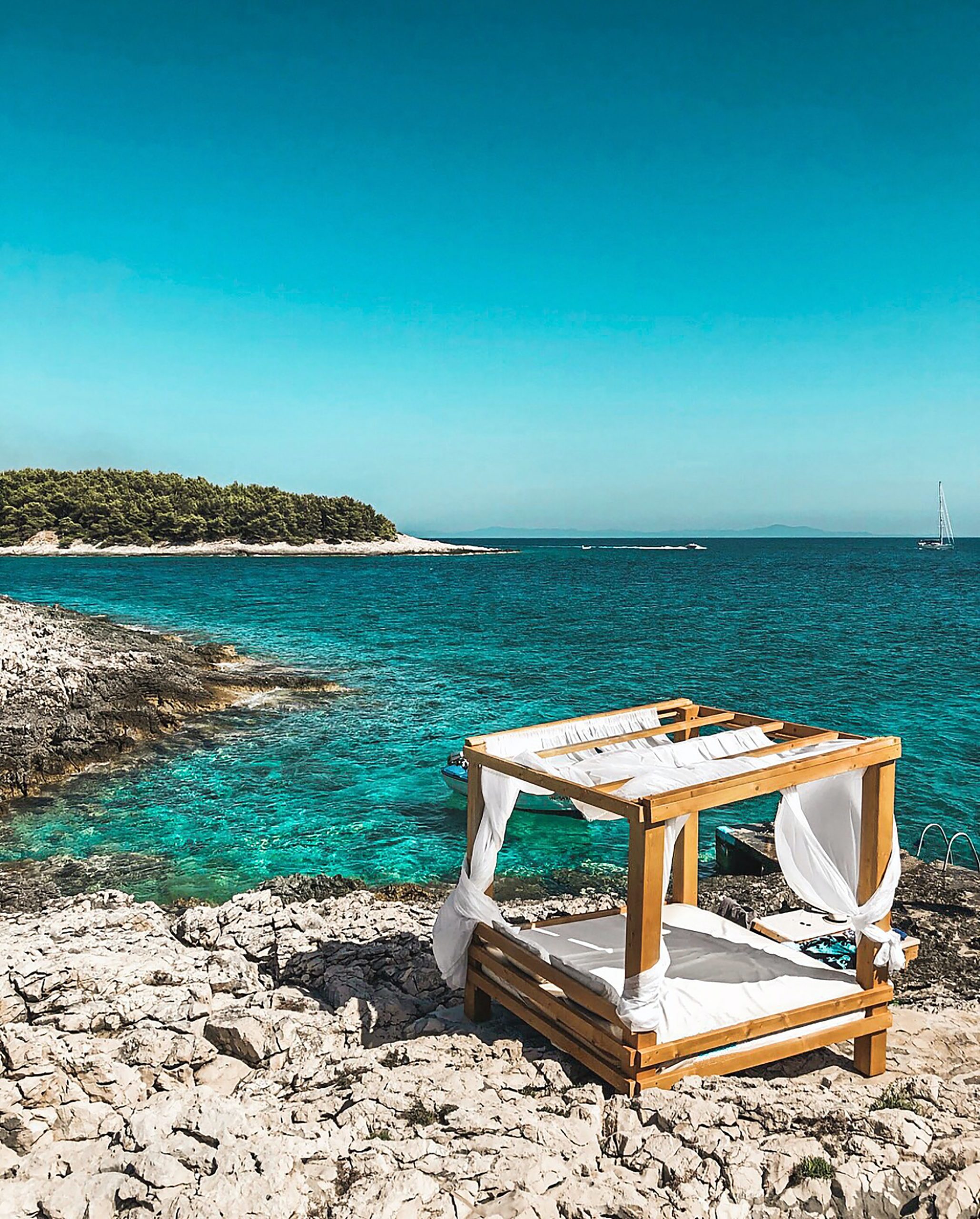 Playa azul turquesa