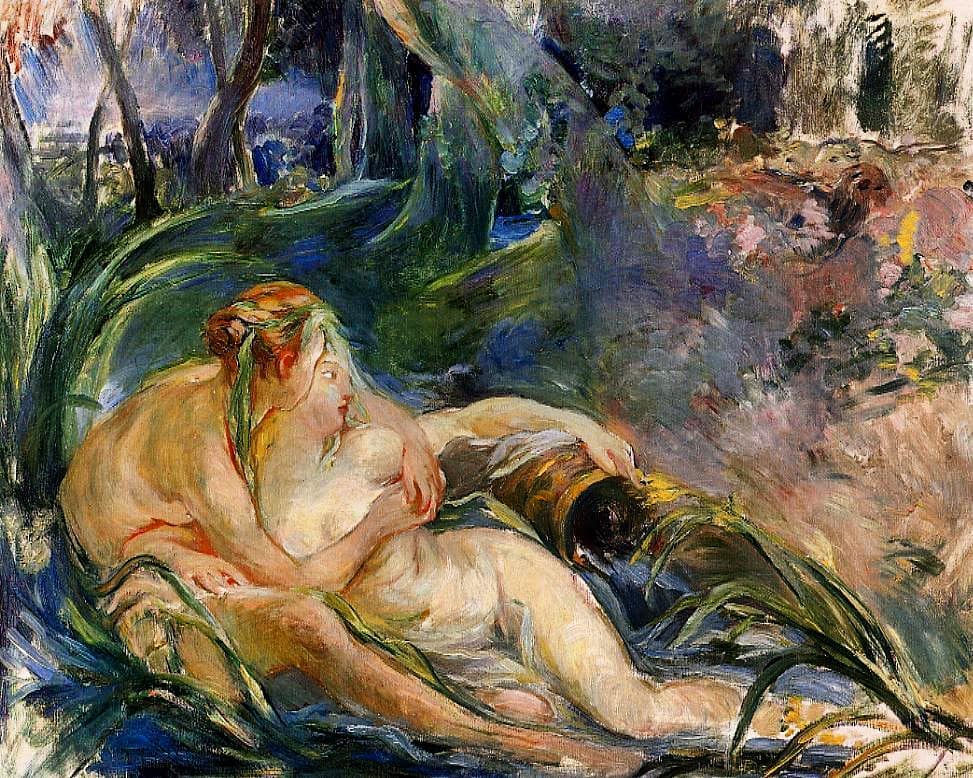 The Two Nymphs Embracing de Berthe Morisot