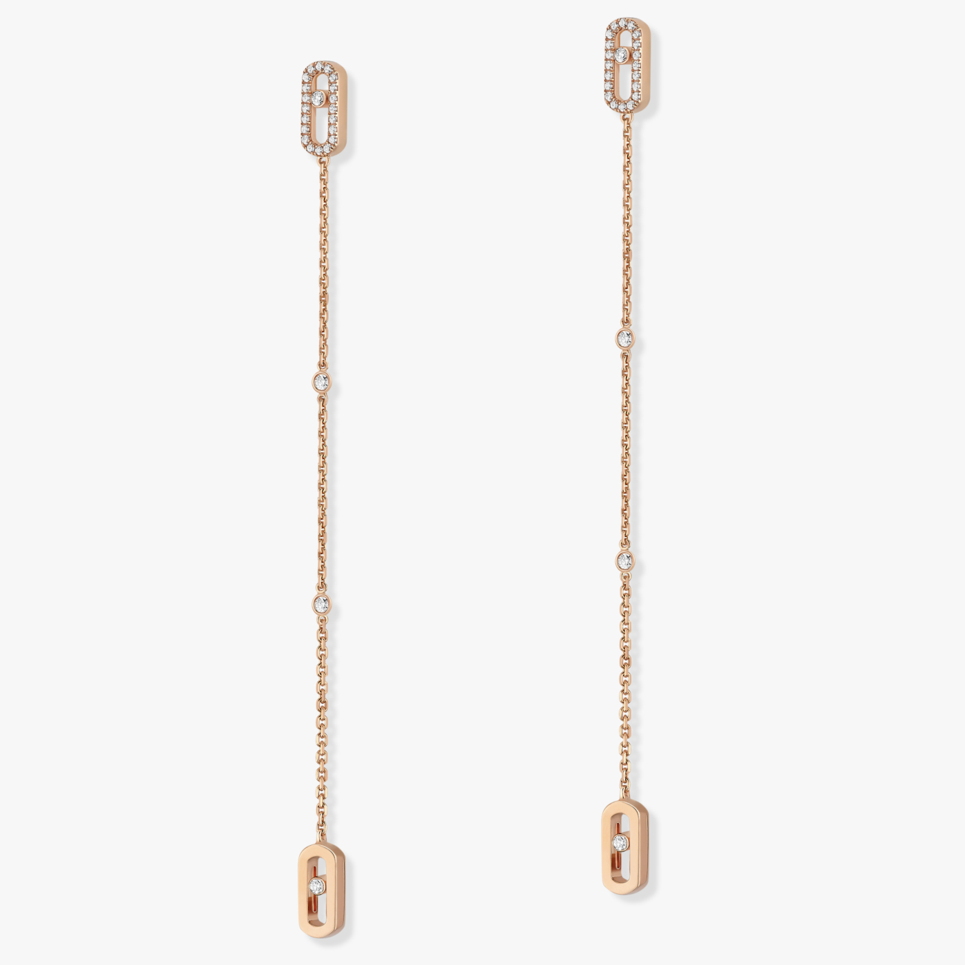 Pendientes de oro rosa y diamantes/Foto: Messika
