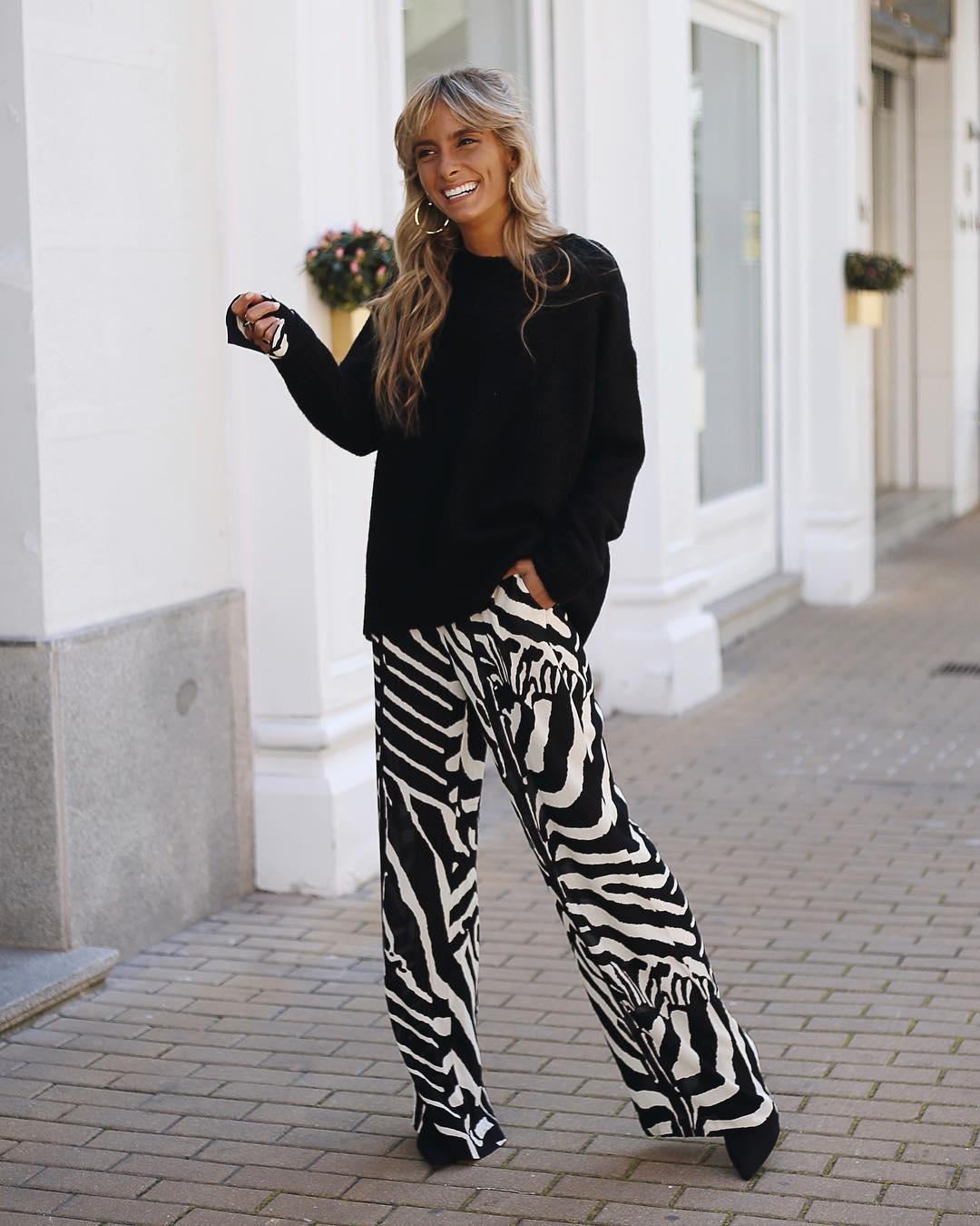 Look pantalón cebra