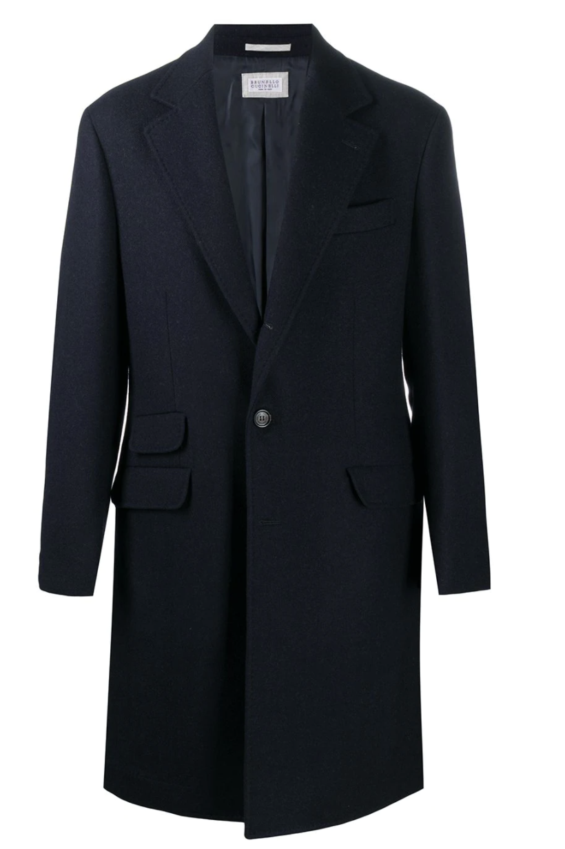 Abrigo azul de Brunello Cucinelli