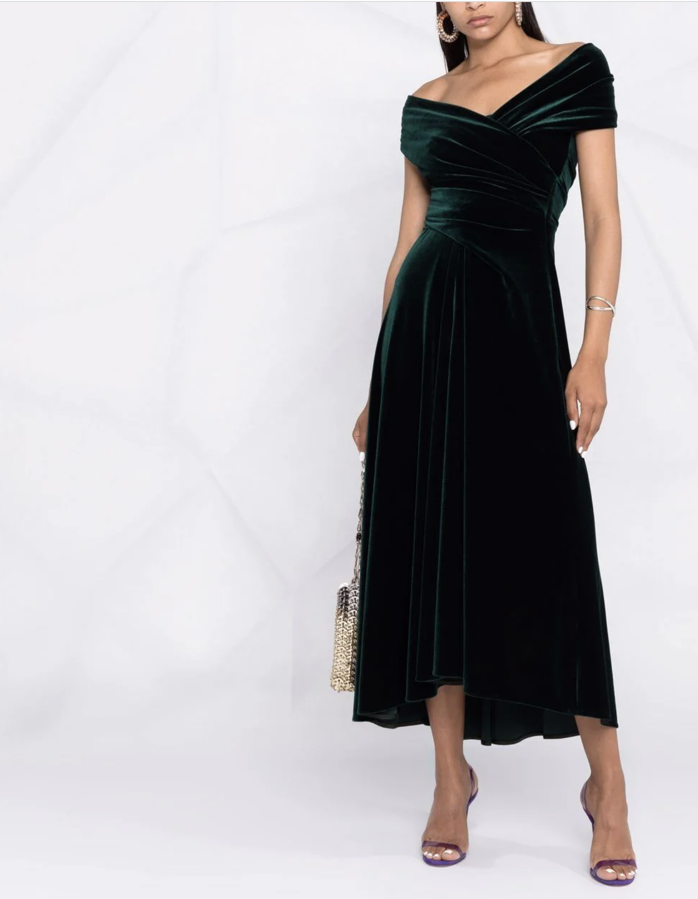 Vestido de terciopelo nochebuena Talbot Runhof