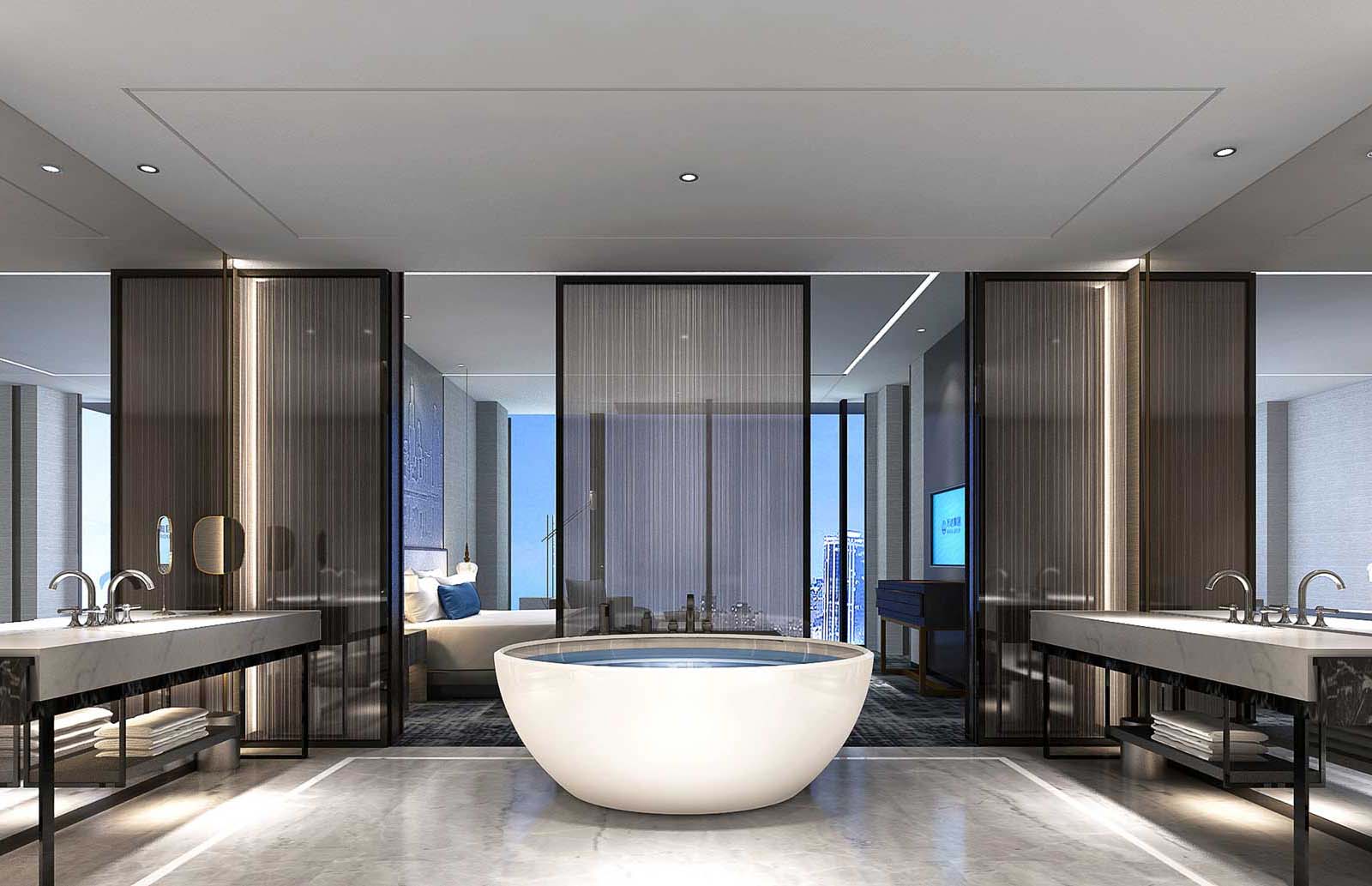 Panorámica de una suite del hotel