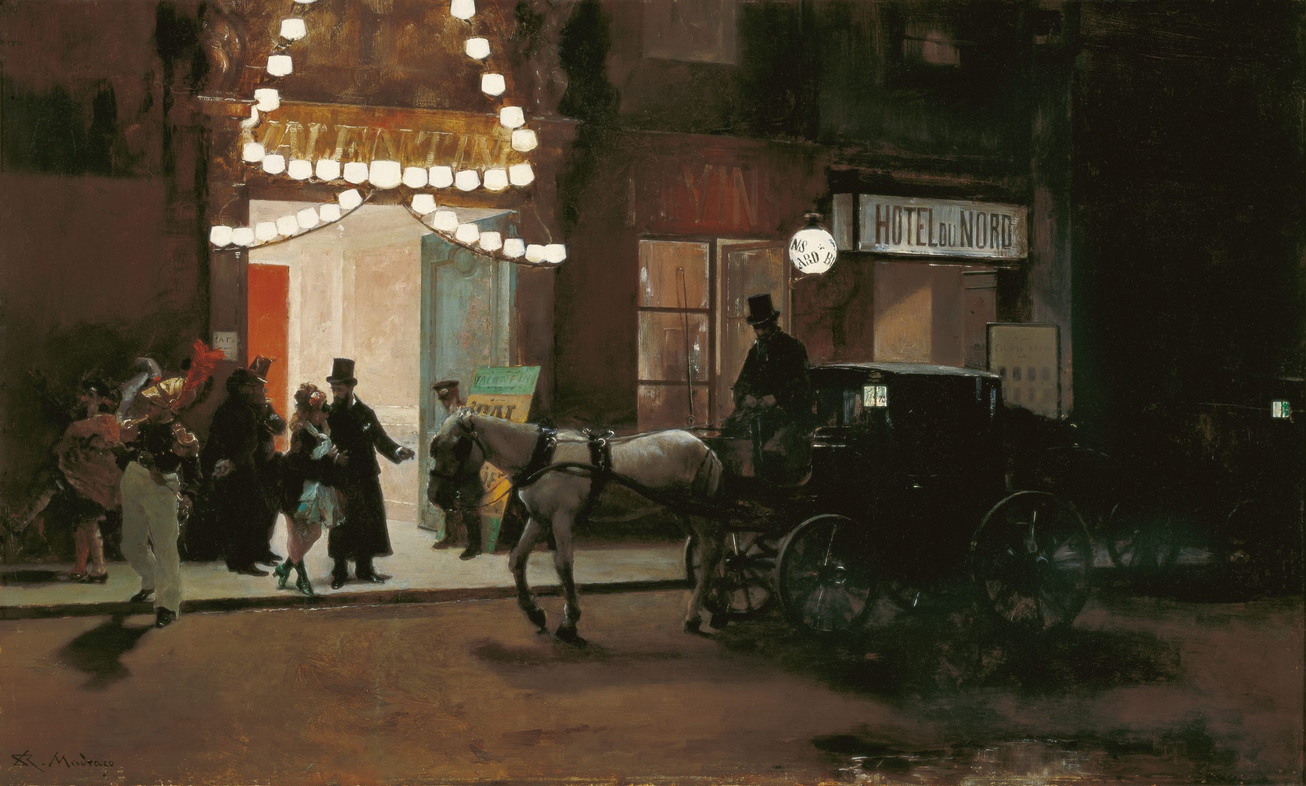 Salida del baile de m&aacute;scaras, Raimundo de Madrazo / Foto: Museo Carmen Thyssen