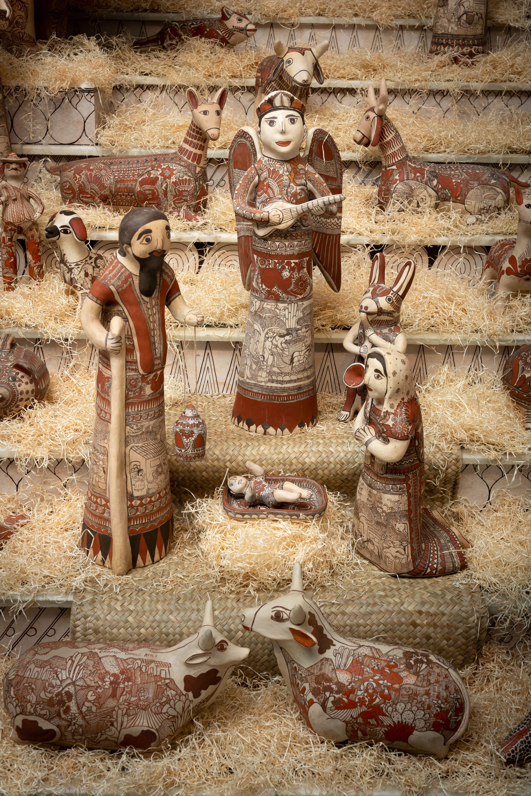 En nacimiento, belén mexicano/Foto: Casa de México