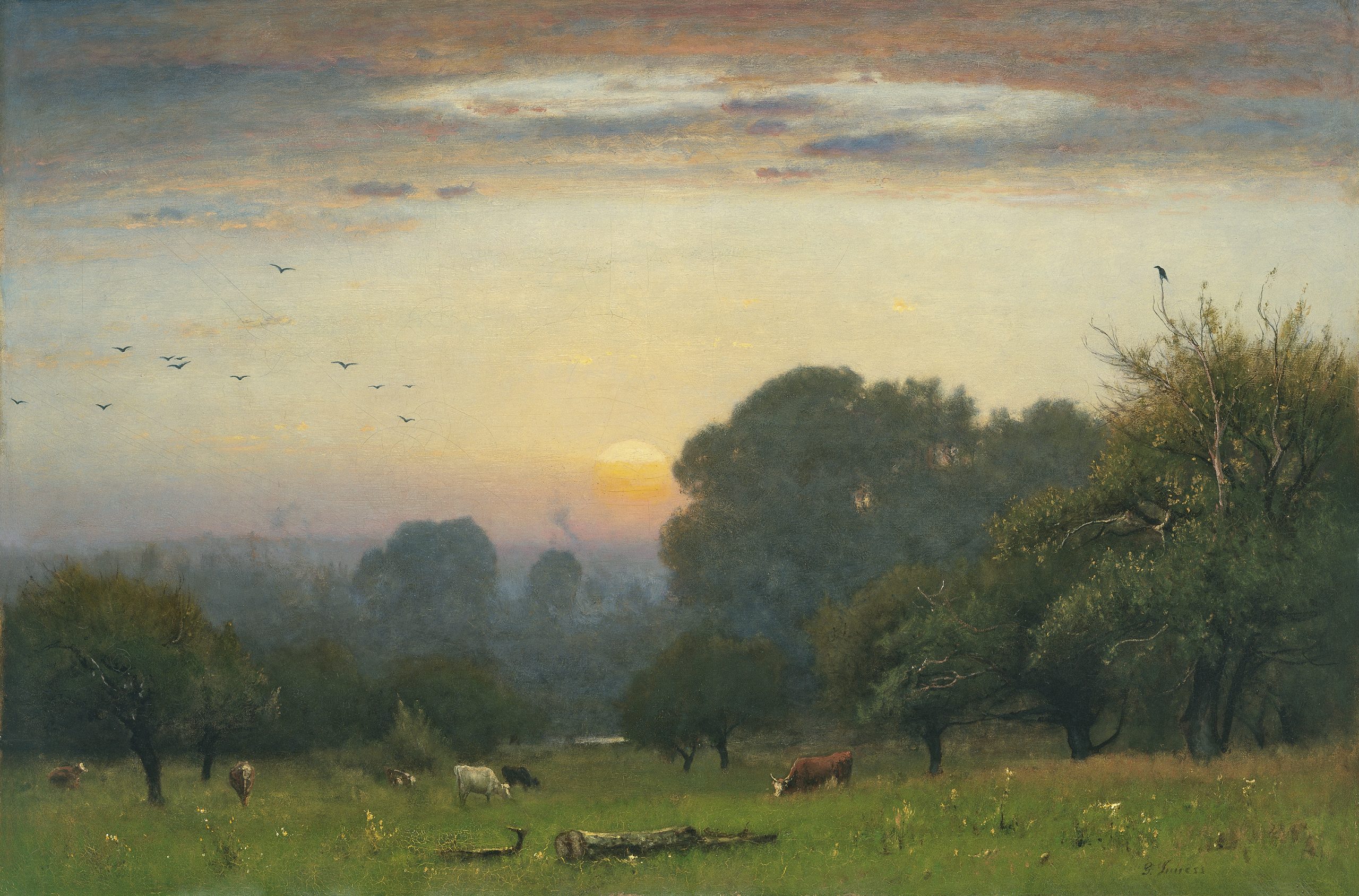 Cuadro de George Inness, 'Mañana' en el Museo Nacional Thyssen-Bornemisza