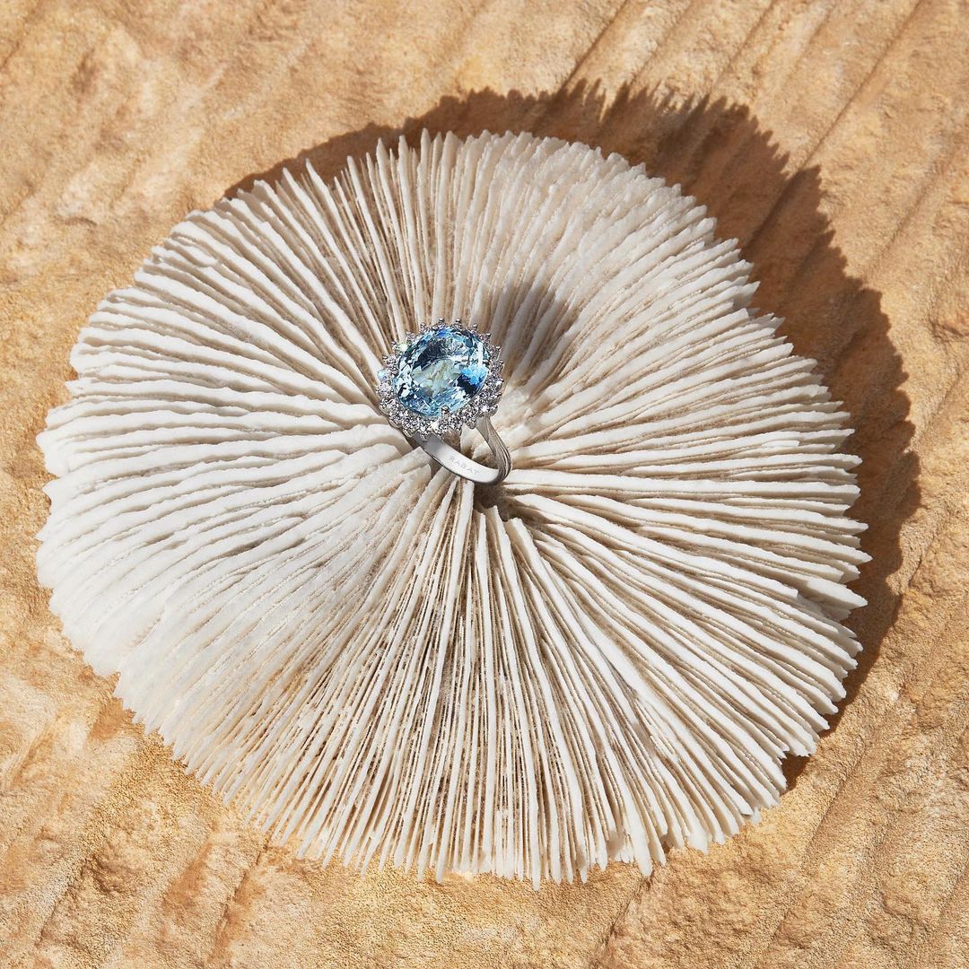Anillo de Aguamarina