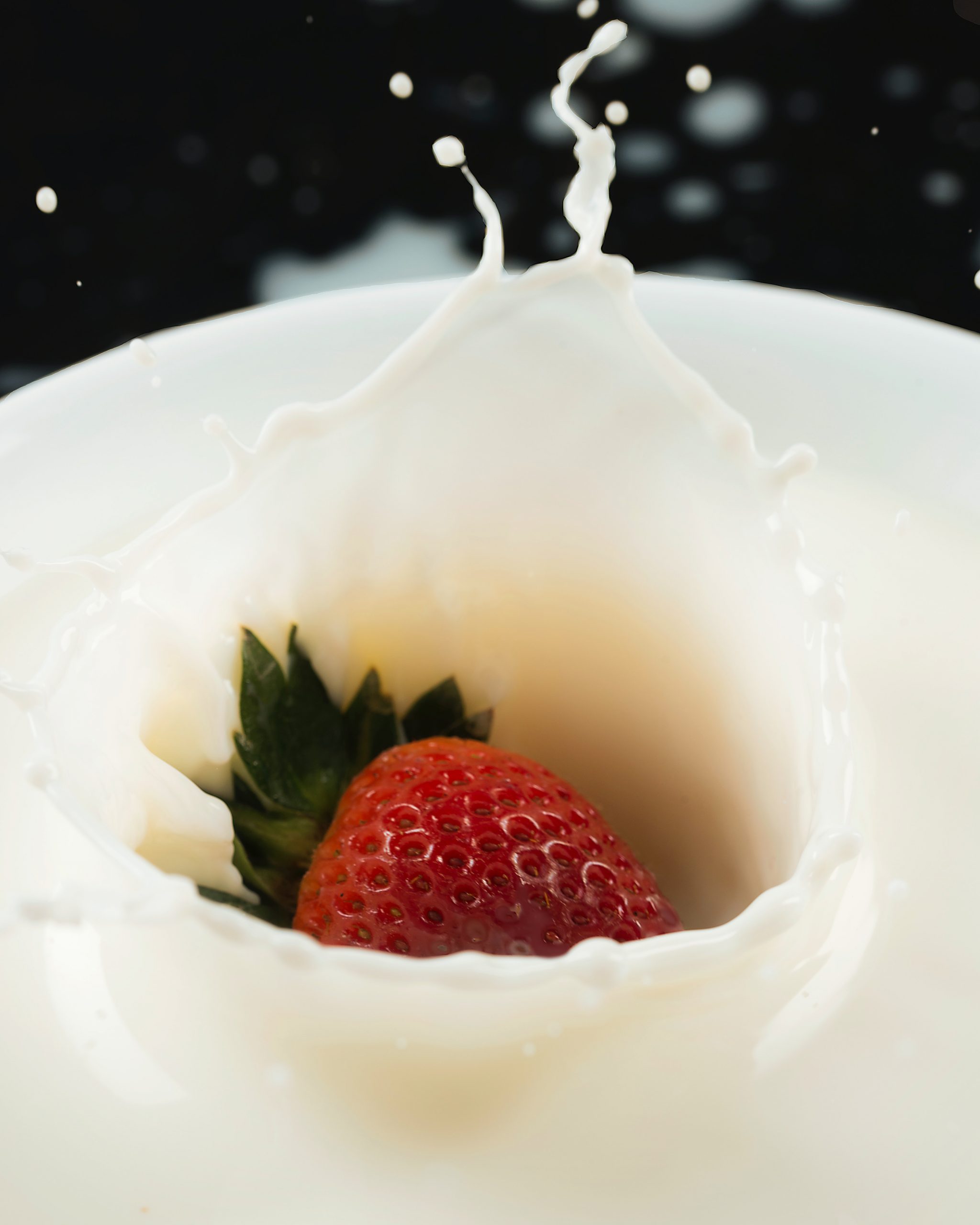 Fresa con leche