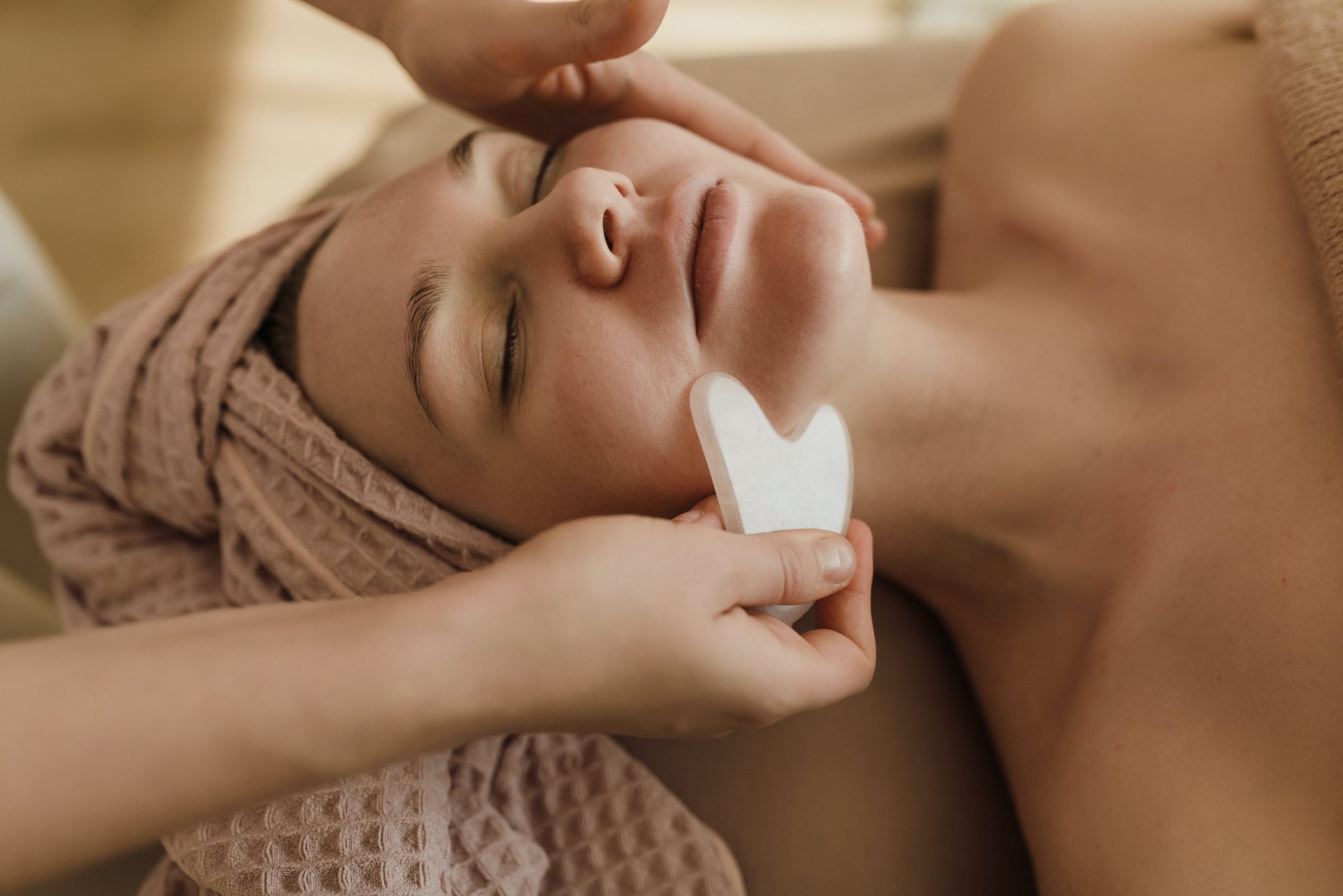 Tratamiento de belleza facial.