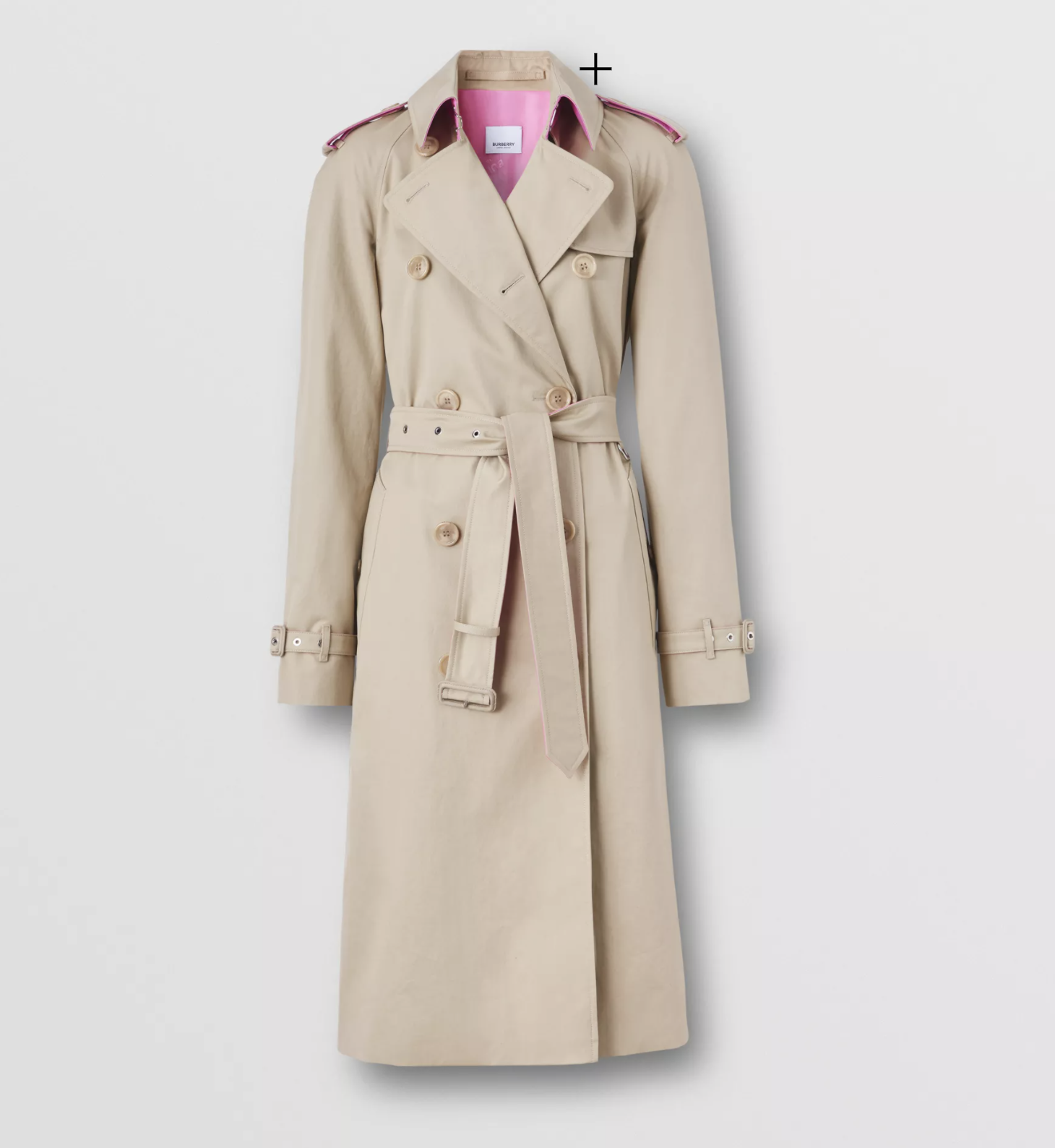 Trench coat en algodón de gabardina con detalles contrastes.