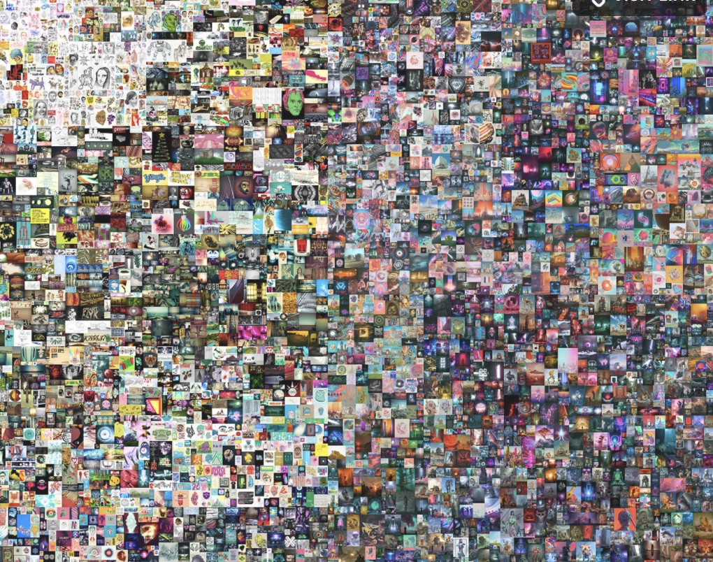 NFT tipo collage, de Beeple.