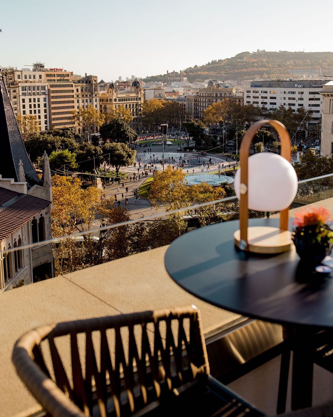 Las vistas a la Plaza de Cataluña
