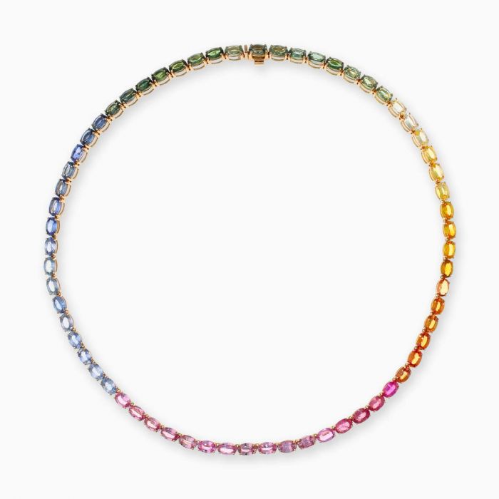Collar de zafiros multicolor de Rabat