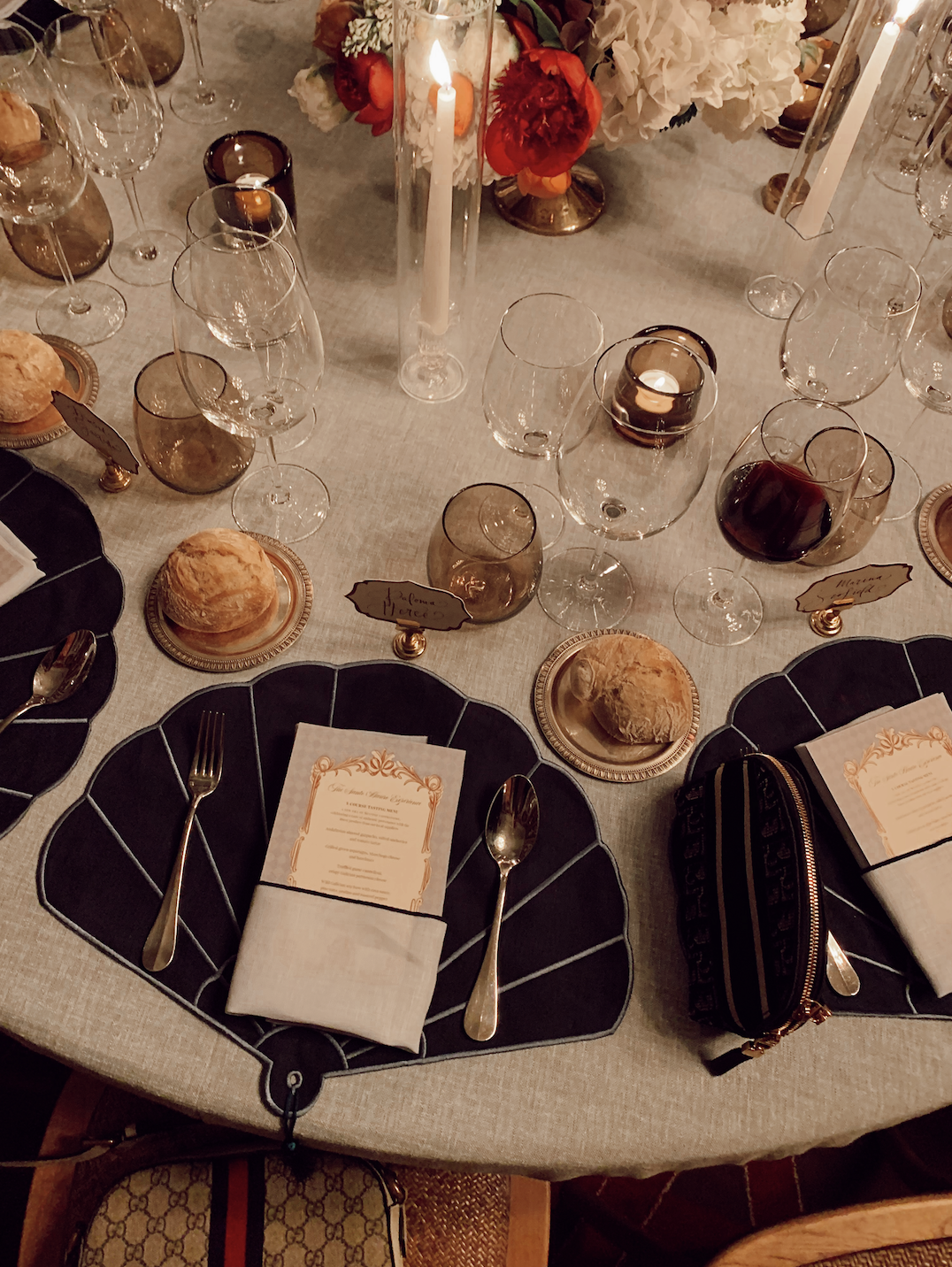 La mesa de la cena en el Palacio de Santo Mauro