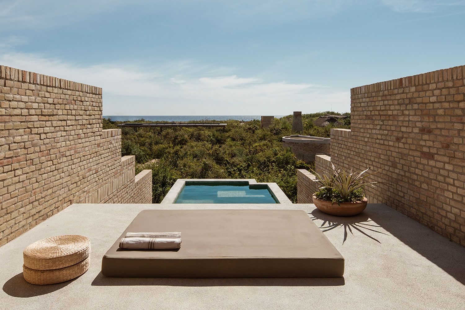 La terraza de una de las villas de Terrestre
