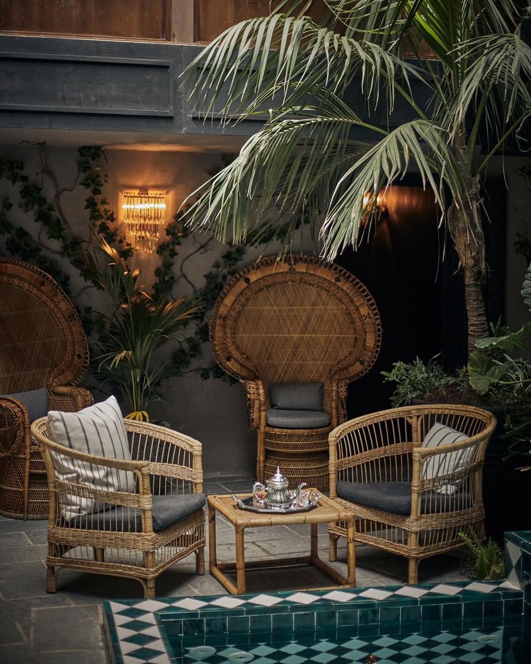 El patio interior de Riad Palma