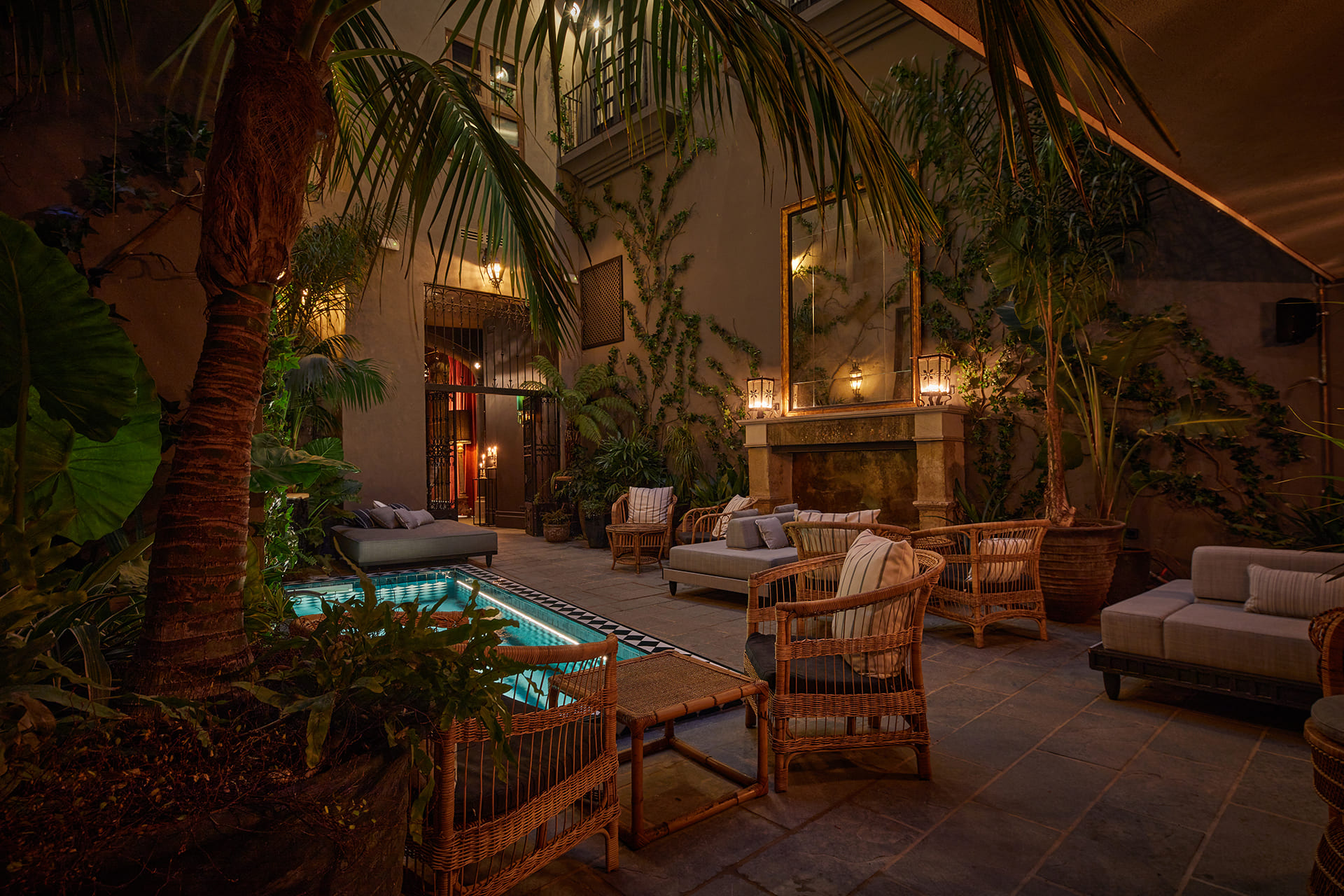 El patio del riad de Palma