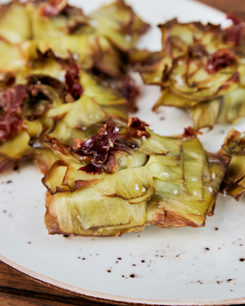 Alcachofas con jamón ibérico