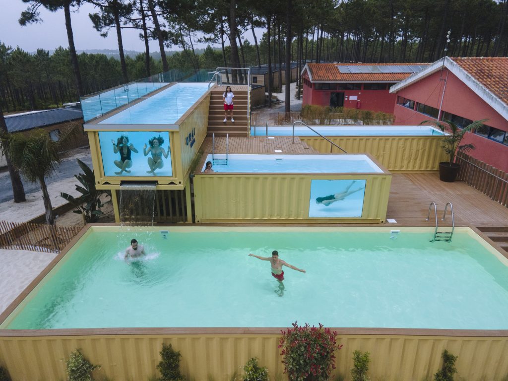 Piscina Ohai Nazaré en Portugal, de 6 metros de altura y 180 m2