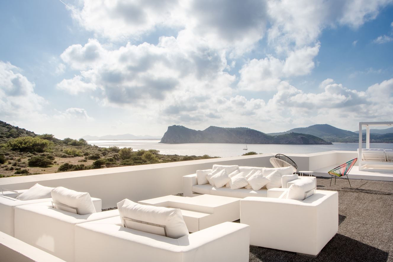 Una de las terrazas de la villa