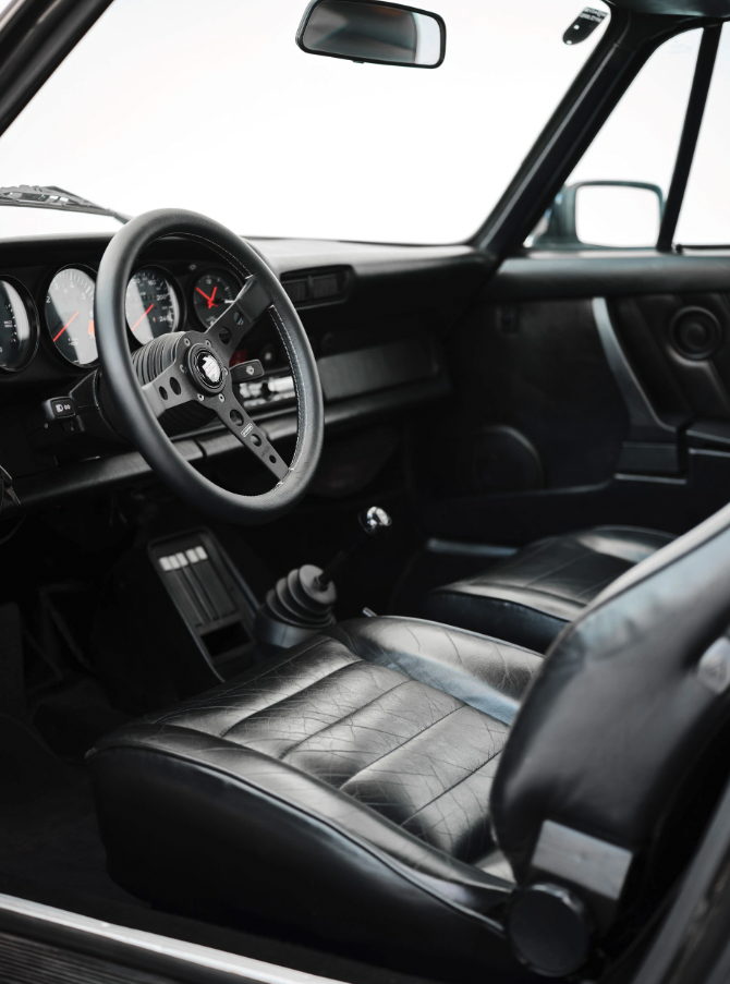 Interior de un Porsche